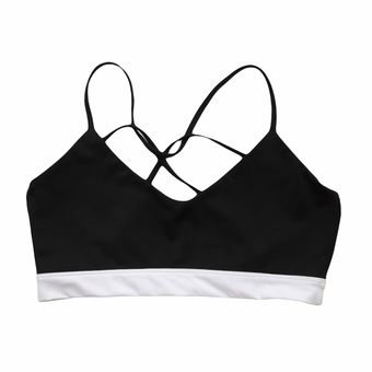 Criss-cross Bralette High Support - Black