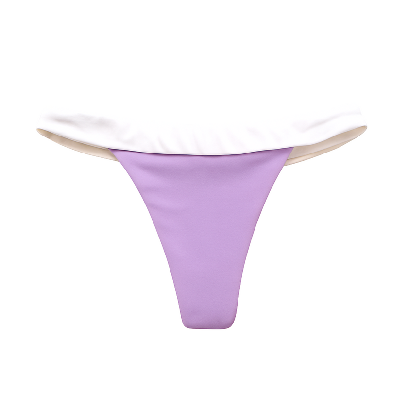 Purple thong on a white background