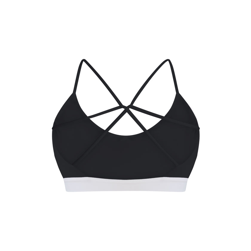 Criss-cross Bralette High Support - Black