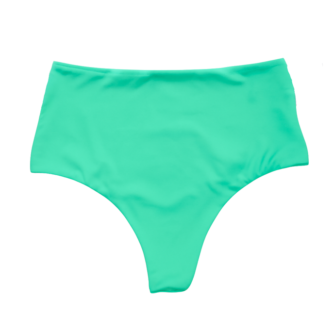 Green bikini bottom on a white background