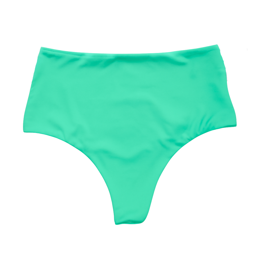 Green bikini bottom on a white background