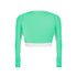 Milena Long Sleeve Cropped Rashguard - Ocean