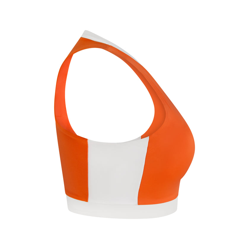 Celine Cropped Short Sleeve Rashguard - Tangerine