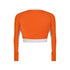 Milena Long Sleeve Cropped Rashguard - Tangerine