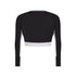 Milena Long Sleeve Cropped Rashguard - Black