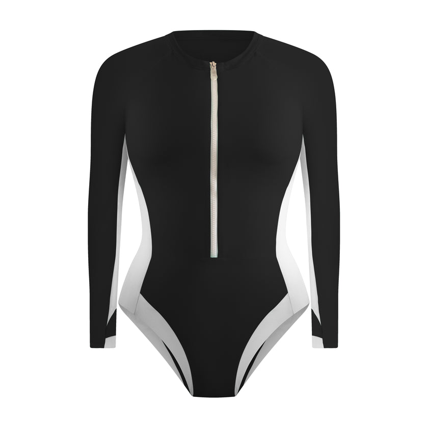 Savanna Long-sleeve Full-body Rashguard - Black