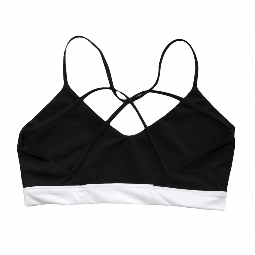 Criss-cross Bralette High Support - Black